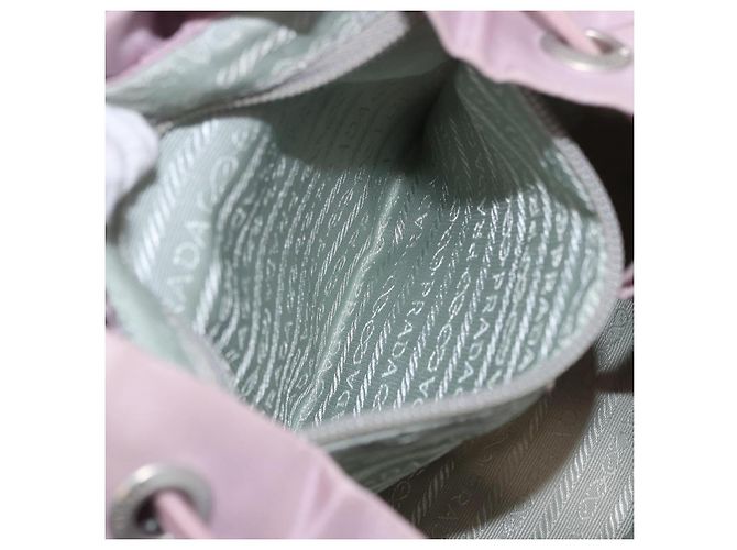 Zaino PRADA Nylon Rosa Argento Auth 198471 - vista 30