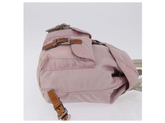Zaino PRADA Nylon Rosa Argento Auth 198471 - vista 4