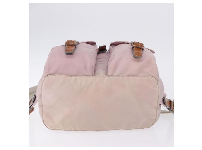 Zaino PRADA Nylon Rosa Argento Auth 198471 - vista 6