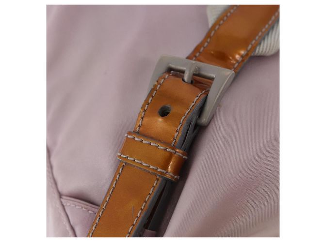 Zaino PRADA Nylon Rosa Argento Auth 198471 - vista 9