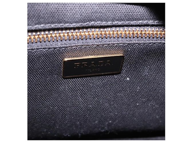 PRADA Wicker Canapa Hand Bag Rattan 2way Beige Gold 1BG835 Auth 198609SAM Golden - view 23