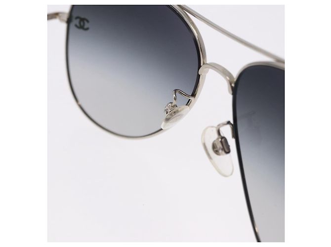 Gafas de sol CHANEL Metal Silver Black CC Auth BA15445M Negro Plata - vista 15