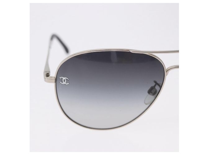 Gafas de sol CHANEL Metal Silver Black CC Auth BA15445M Negro Plata - vista 3