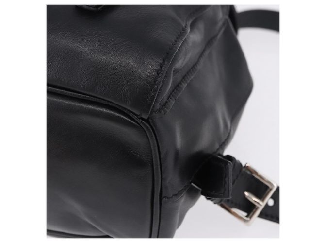 Zaino PRADA in pelle nero e argento 1BZ677 Auth 198608V - vista 17