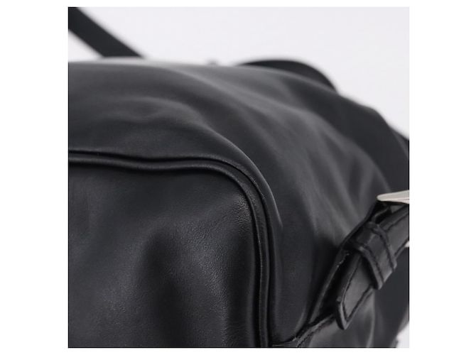 Zaino PRADA in pelle nero e argento 1BZ677 Auth 198608V - vista 19