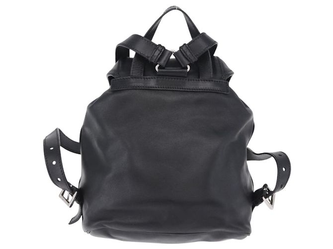 Zaino PRADA in pelle nero e argento 1BZ677 Auth 198608V - vista 2