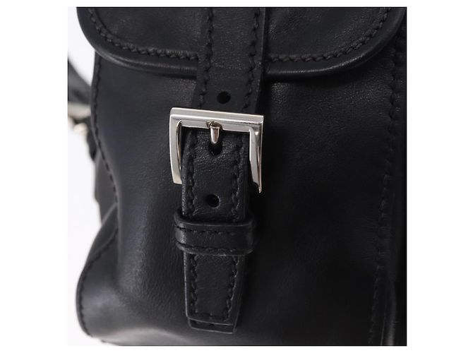 Zaino PRADA in pelle nero e argento 1BZ677 Auth 198608V - vista 22