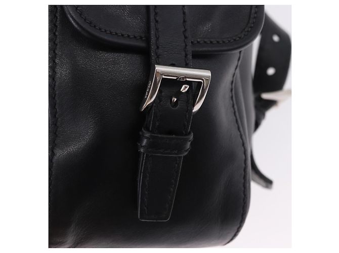 Zaino PRADA in pelle nero e argento 1BZ677 Auth 198608V - vista 23