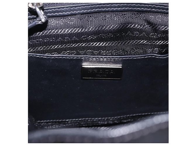 Zaino PRADA in pelle nero e argento 1BZ677 Auth 198608V - vista 25