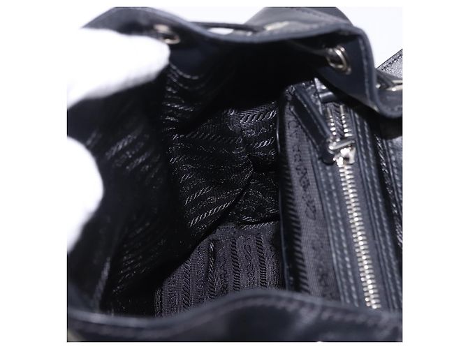 Zaino PRADA in pelle nero e argento 1BZ677 Auth 198608V - vista 27