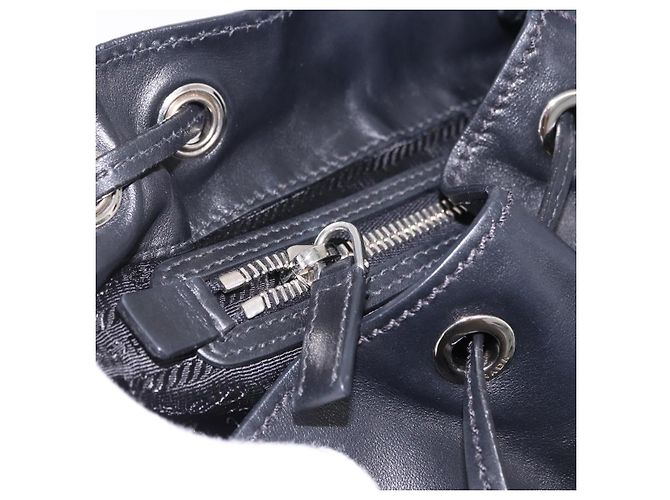 Zaino PRADA in pelle nero e argento 1BZ677 Auth 198608V - vista 28