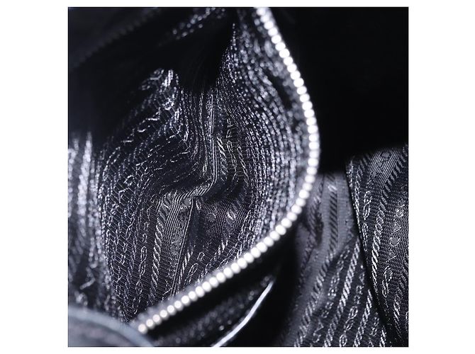 Zaino PRADA in pelle nero e argento 1BZ677 Auth 198608V - vista 29