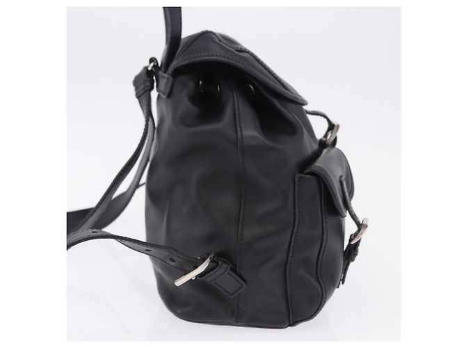 Zaino PRADA in pelle nero e argento 1BZ677 Auth 198608V - vista 4
