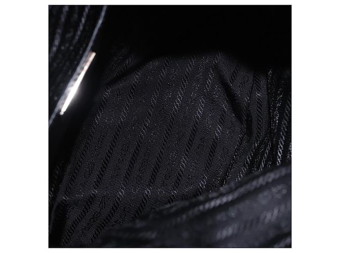 Zaino PRADA in pelle nero e argento 1BZ677 Auth 198608V - vista 9