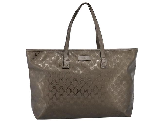 GUCCI GG Implementation Tote Bag PVC Leder Gold 211120 Auth 202165 Golden - Ansicht 13