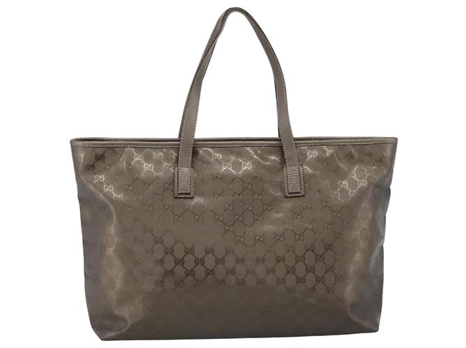 GUCCI GG Implementation Tote Bag PVC Leder Gold 211120 Auth 202165 Golden - Ansicht 2