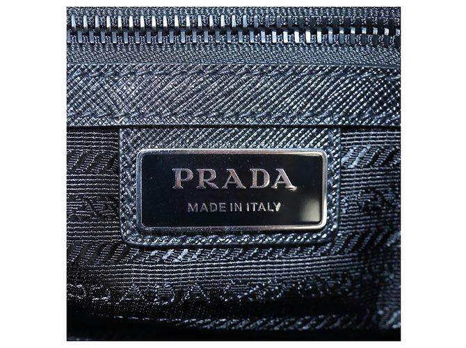 Borsa Boston PRADA Nylon Pelle 2way Nero Argento 2VC007 Auth yk20779SAV - vista 25