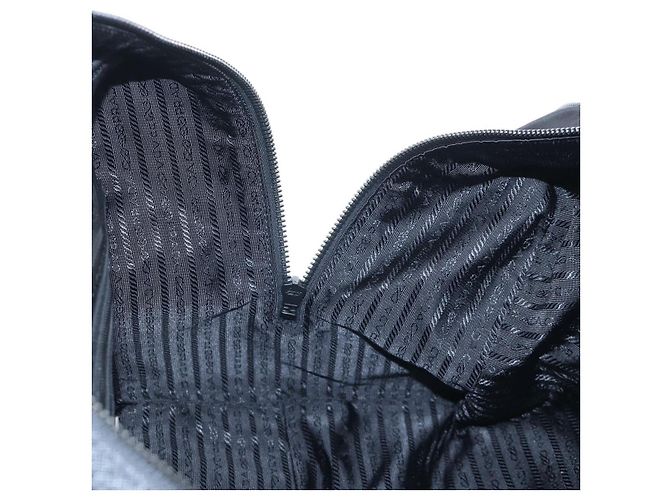 Borsa Boston PRADA Nylon Pelle 2way Nero Argento 2VC007 Auth yk20779SAV - vista 26
