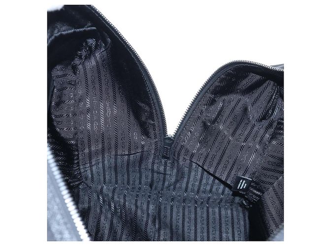 Borsa Boston PRADA Nylon Pelle 2way Nero Argento 2VC007 Auth yk20779SAV - vista 27