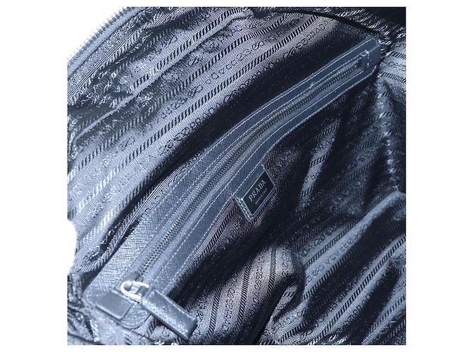 Borsa Boston PRADA Nylon Pelle 2way Nero Argento 2VC007 Auth yk20779SAV - vista 29