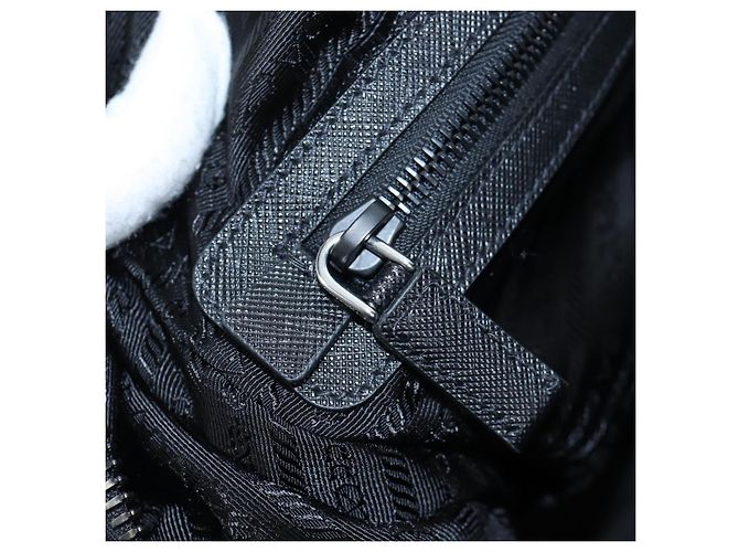 Borsa Boston PRADA Nylon Pelle 2way Nero Argento 2VC007 Auth yk20779SAV - vista 30