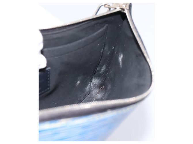 LOUIS VUITTON Epi Denim Neverfull MM Pouch Blue LV Auth 202098A - vista 11