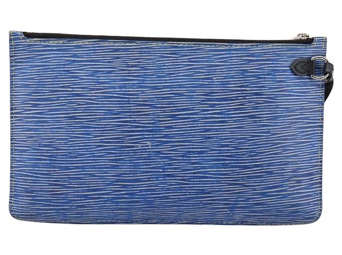 LOUIS VUITTON Epi Denim Neverfull MM Pouch Blue LV Auth 202098A - vista 2
