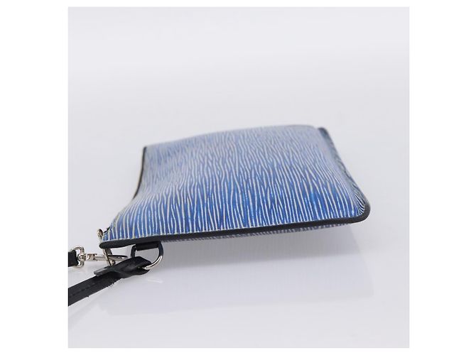 LOUIS VUITTON Epi Denim Neverfull MM Pouch Blue LV Auth 202098A - vista 3