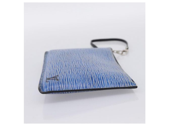 LOUIS VUITTON Epi Denim Neverfull MM Pouch Blue LV Auth 202098A - vista 4