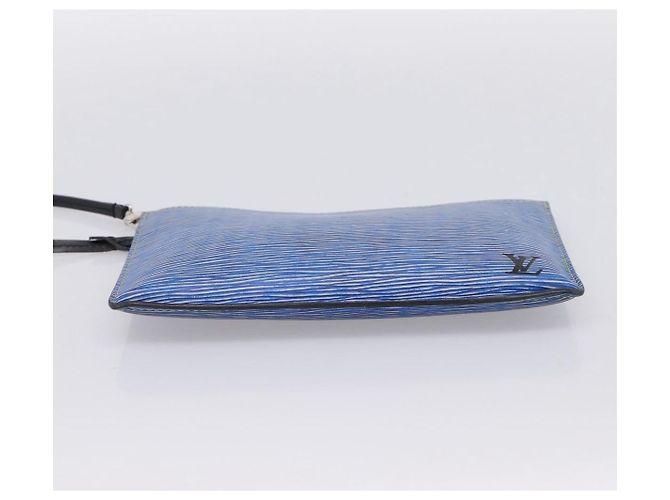 LOUIS VUITTON Epi Denim Neverfull MM Pouch Blue LV Auth 202098A - vista 5