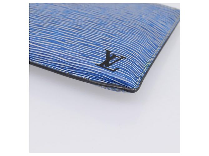 LOUIS VUITTON Epi Denim Neverfull MM Pouch Blue LV Auth 202098A - vista 8