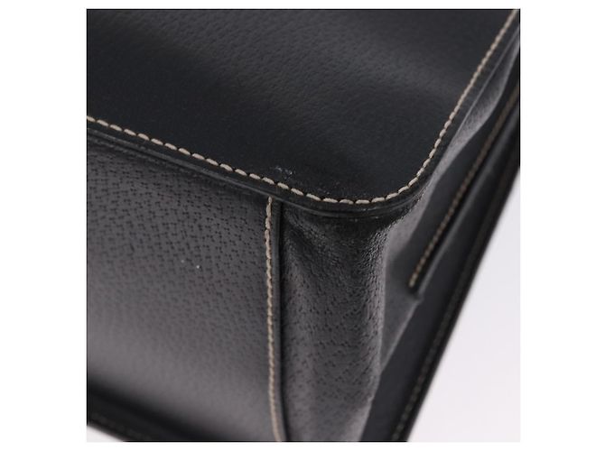 Borsa da lavoro Salvatore Ferragamo in pelle nera argento Auth 199057 Nero - vista 14