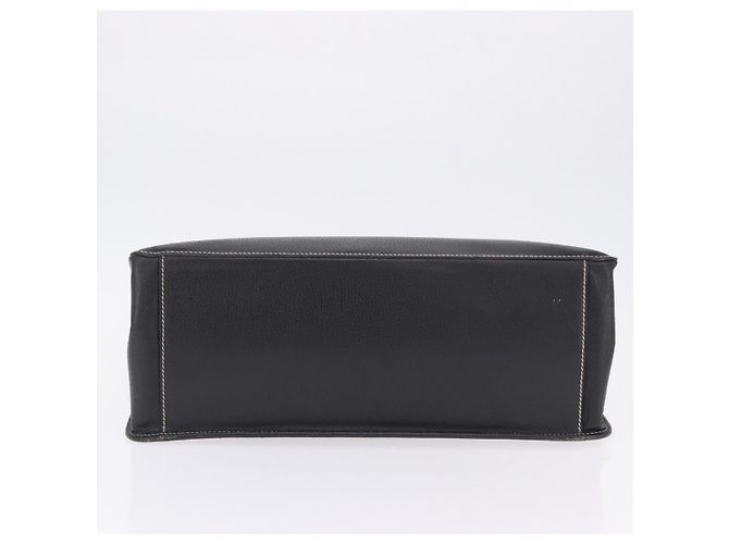 Borsa da lavoro Salvatore Ferragamo in pelle nera argento Auth 199057 Nero - vista 5