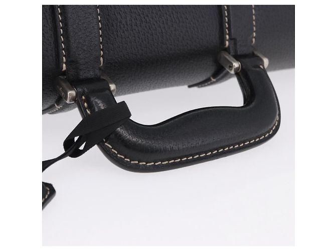 Borsa da lavoro Salvatore Ferragamo in pelle nera argento Auth 199057 Nero - vista 7