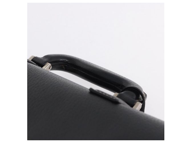 Borsa da lavoro Salvatore Ferragamo in pelle nera argento Auth 199057 Nero - vista 8