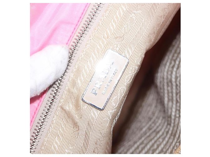 PRADA Handtasche Nylon Rosa Silber Auth 200050A Pink - Ansicht 10