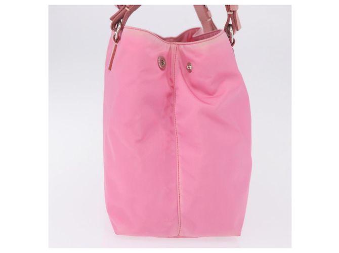 PRADA Handtasche Nylon Rosa Silber Auth 200050A Pink - Ansicht 4