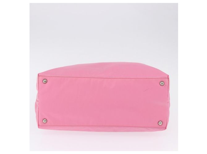 PRADA Handtasche Nylon Rosa Silber Auth 200050A Pink - Ansicht 5
