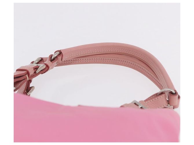PRADA Handtasche Nylon Rosa Silber Auth 200050A Pink - Ansicht 8