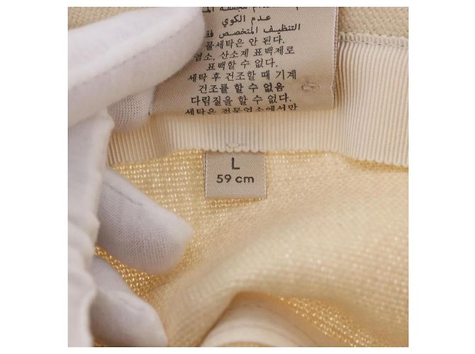 Cappello GUCCI Web Sherry Line Canvas L Beige Auth 200007M - vista 11