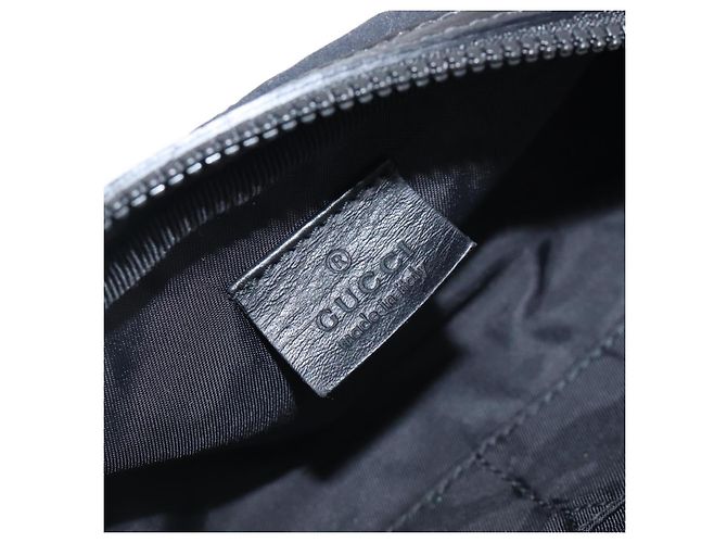 GUCCI GG Canvas Guccissima WebSherry Line Pouch Black Silver 245800 Auth hk4054 Nero Argento - vista 10