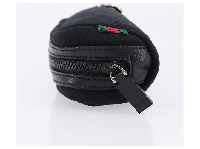 GUCCI GG Canvas Guccissima WebSherry Line Pouch Black Silver 245800 Auth hk4054 Nero Argento - vista 4