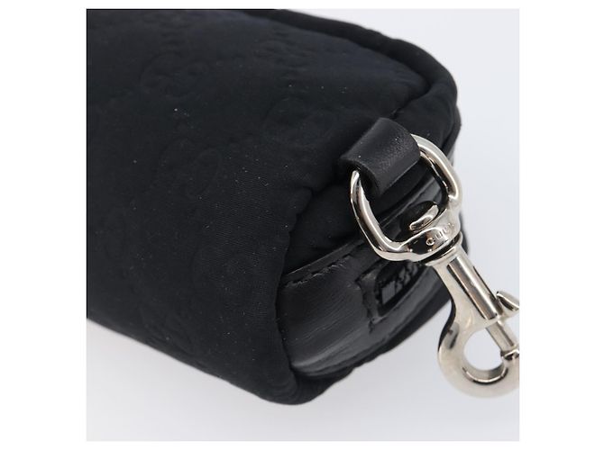 GUCCI GG Canvas Guccissima WebSherry Line Pouch Black Silver 245800 Auth hk4054 Nero Argento - vista 7