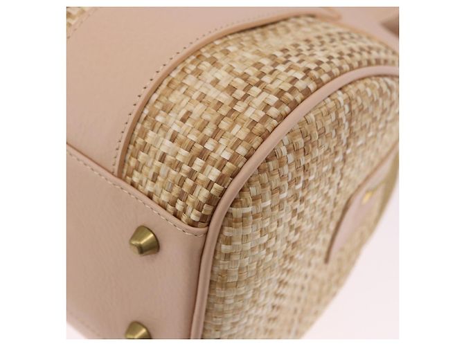 Chloé Borsa a mano Chloe in paglia Gold Beige Auth 200083 D'oro - vista 11