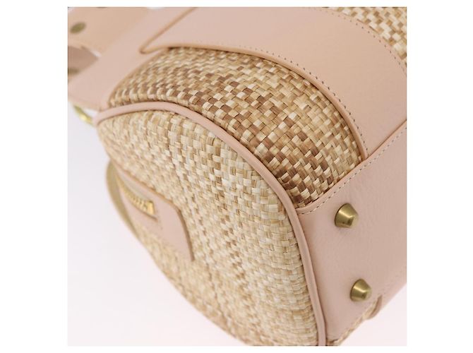 Chloé Borsa a mano Chloe in paglia Gold Beige Auth 200083 D'oro - vista 12