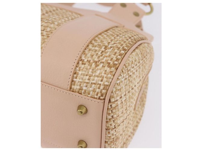 Chloé Borsa a mano Chloe in paglia Gold Beige Auth 200083 D'oro - vista 13