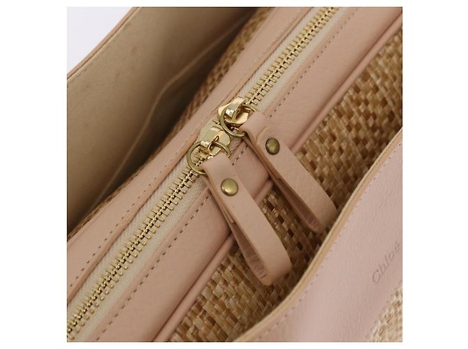 Chloé Borsa a mano Chloe in paglia Gold Beige Auth 200083 D'oro - vista 14