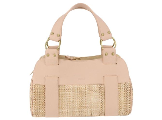 Chloé Borsa a mano Chloe in paglia Gold Beige Auth 200083 D'oro - vista 2