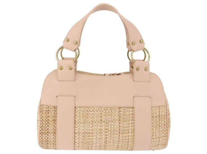 Chloé Borsa a mano Chloe in paglia Gold Beige Auth 200083 D'oro - vista 3
