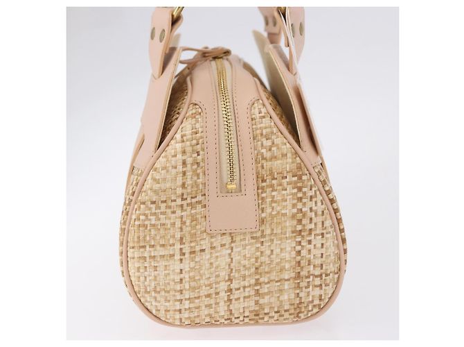 Chloé Borsa a mano Chloe in paglia Gold Beige Auth 200083 D'oro - vista 5